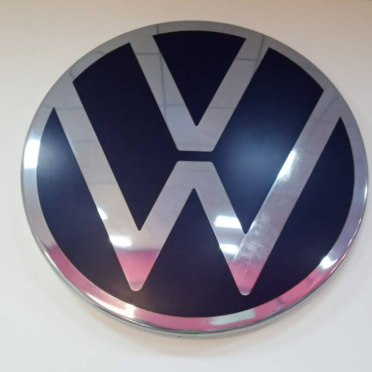 Volkswagen Automotive Signage Light Advertising Sign VW Chrome Car Logo