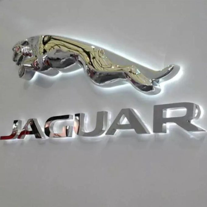 Back Light Jaguar Automotive Signage Vacuum Coating Acrylic Advertising Car Logo with Names