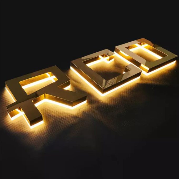 Advertising Led Business Backlit Sign 3D Illuminated Logo Letter Sign Electric Outdoor Store Front Display
