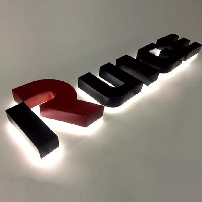 Advertising Led Business Backlit Sign 3D Illuminated Logo Letter Sign Electric Outdoor Store Front Display
