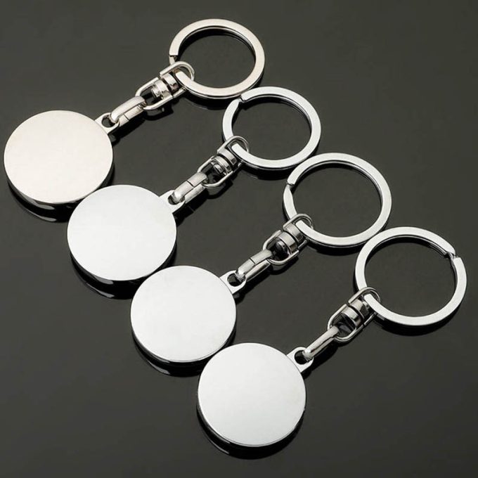 3D Metal Car Key Ring Keychain Chrome Holder Logo Auto Accessories Car logo Badge Emblem1