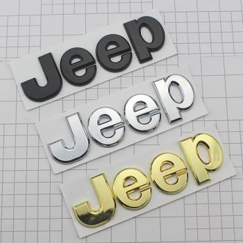 Emblème de voiture Jeep en plastique ABS personnalisé en alliage de zinc métallique 3D adhésif fort autocollant d'emblème de logo automatique