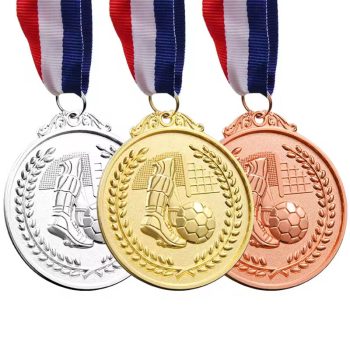 Medalha de prêmio esportivo de metal em branco personalizado de fábrica na China Troféu de liga de zinco