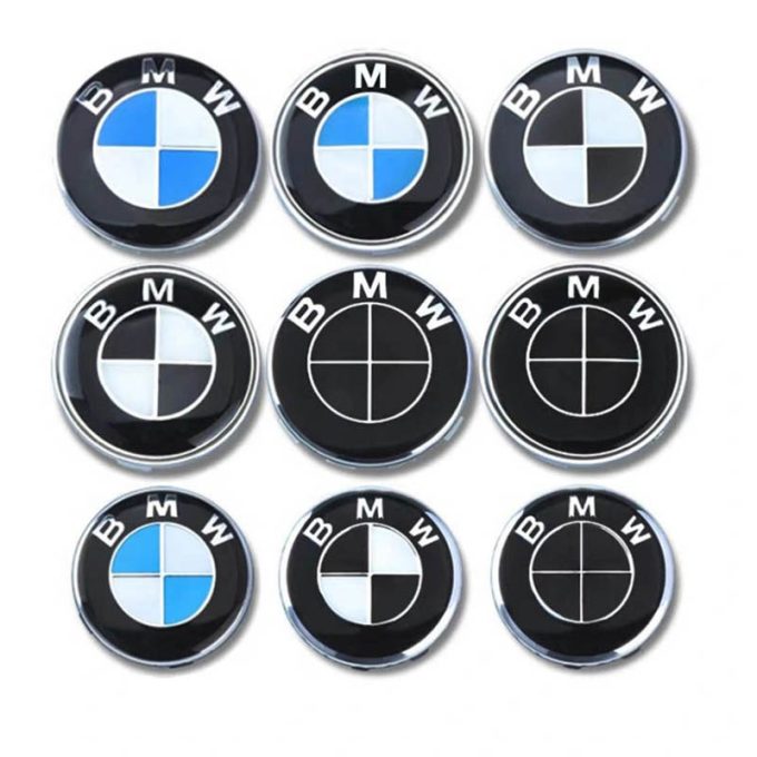 BMW auto pièce logo abs badge autocollant 56mm 68mm voiture roue centre moyeu capuchon couverture jante emblème