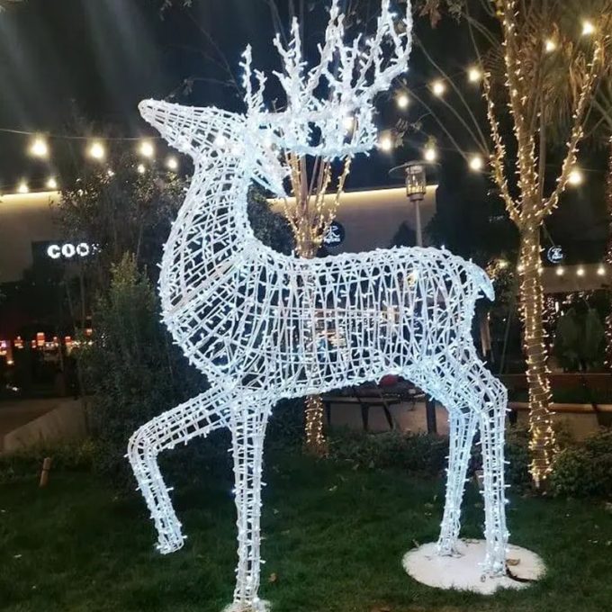 outdoor holiday landscape deer lamp string motif decorative 3d led christmas reindeer lights