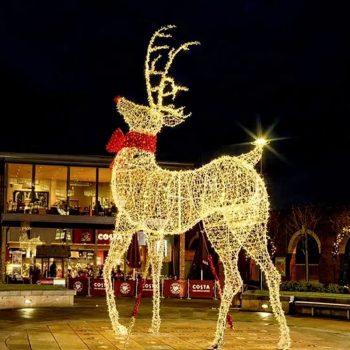 outdoor holiday landscape deer lamp string motif decorative 3d led christmas reindeer lights